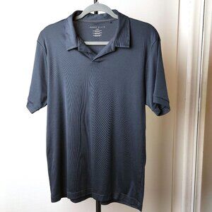 Perry Ellis Johnny Collar Polo Shirt Slate Blue Size L
